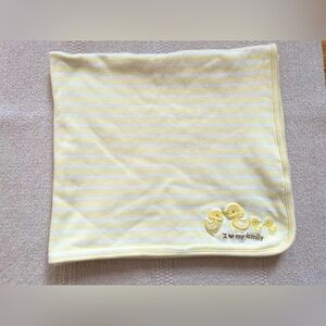 Child Of Mine Carters Cotton Baby Blanket Yellow Ducks Stripes